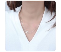 Letter H Silver Necklace SPE-5522